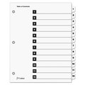 Cardinal Table of Contents Index Dividers 8-1/2 x 11", White, PK12 61213